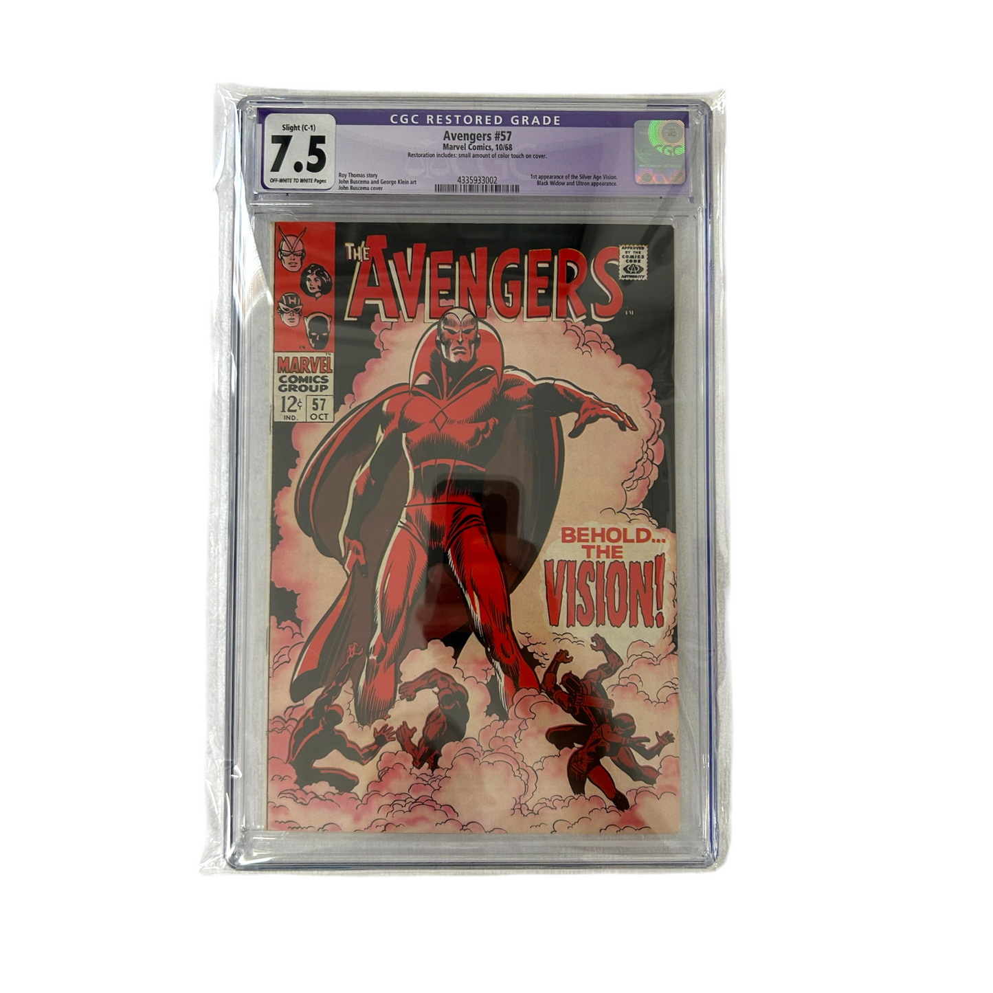 AVENGERS #57 CGC 7.5
