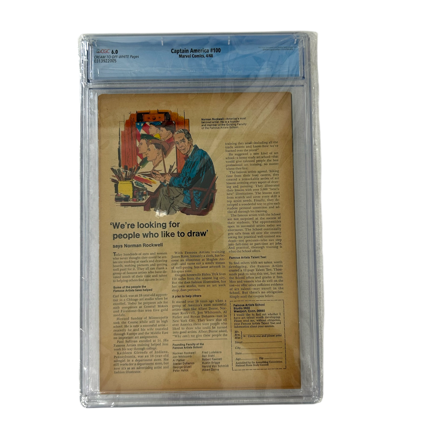 CAPTAIN AMERICA #100 CGC 6.0