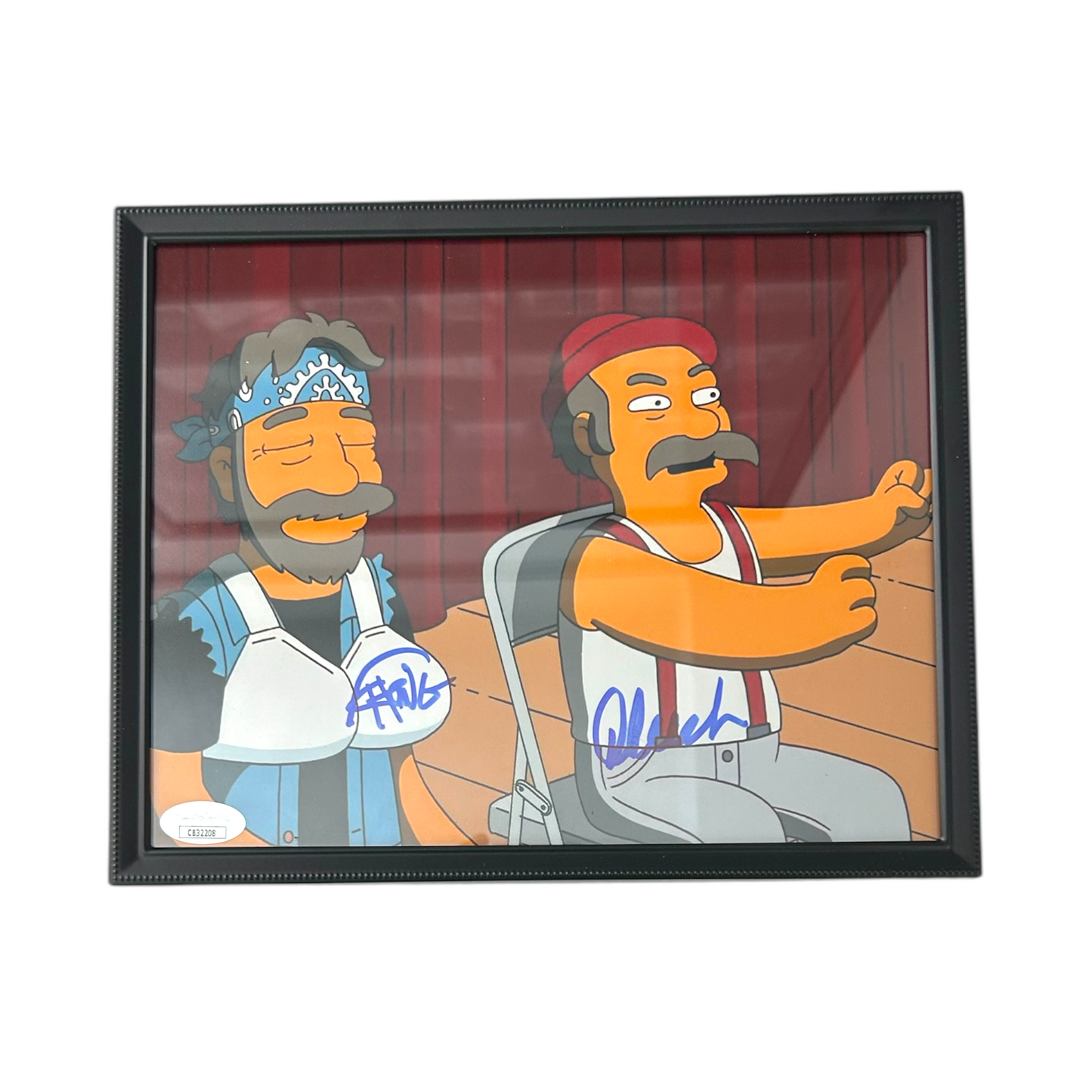 CHEECH MARIN & TOMMY CHONG SIGNED "THE SIMPSONS" 8X10 PHOTO