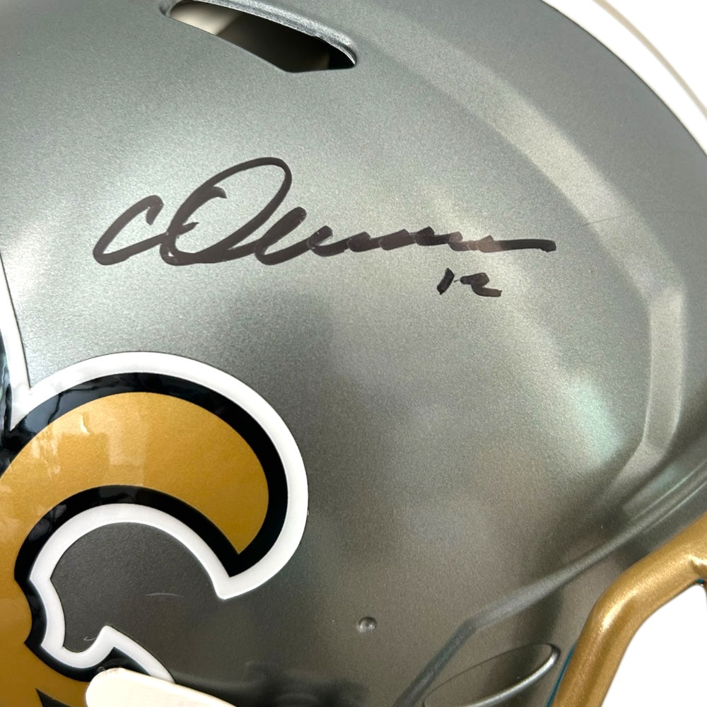 CHRIS OLAVE SIGNED SAINTS FS SPEED AUTHENTIC HELMET