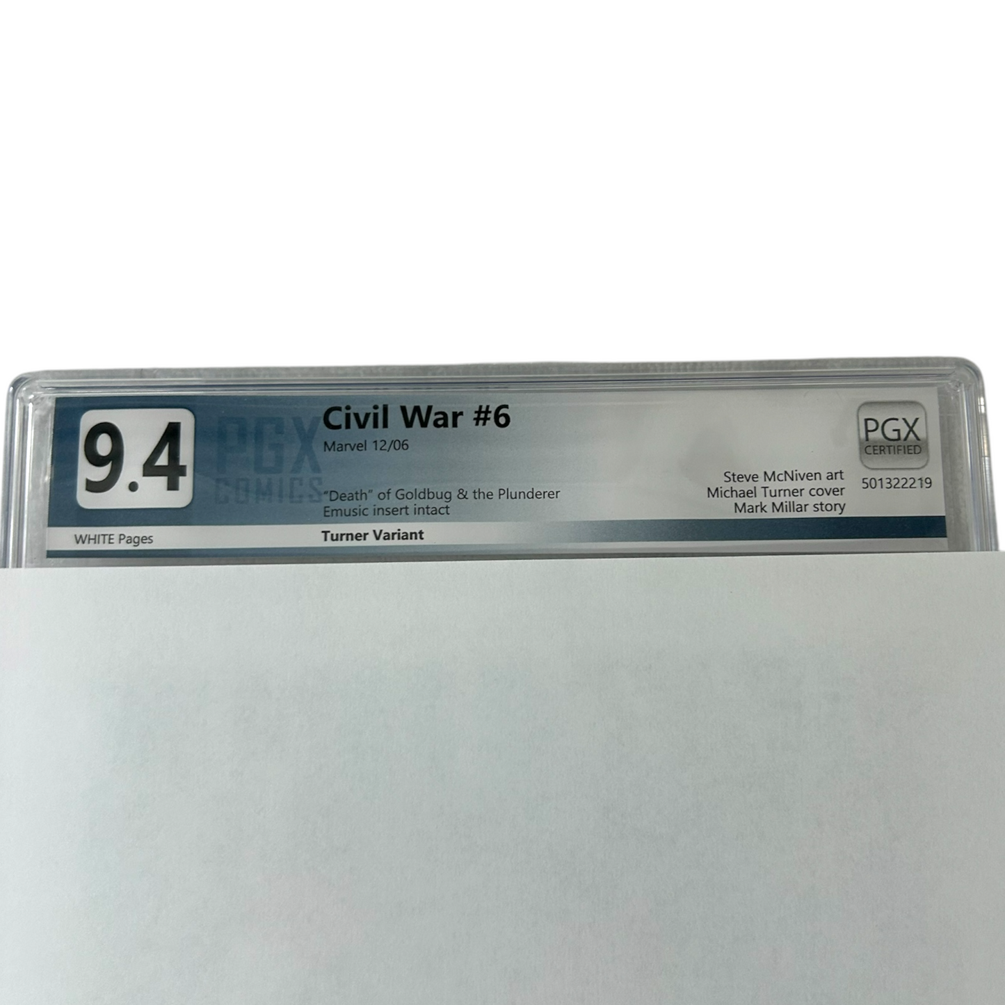 CIVIL WAR #6 PGX 9.4