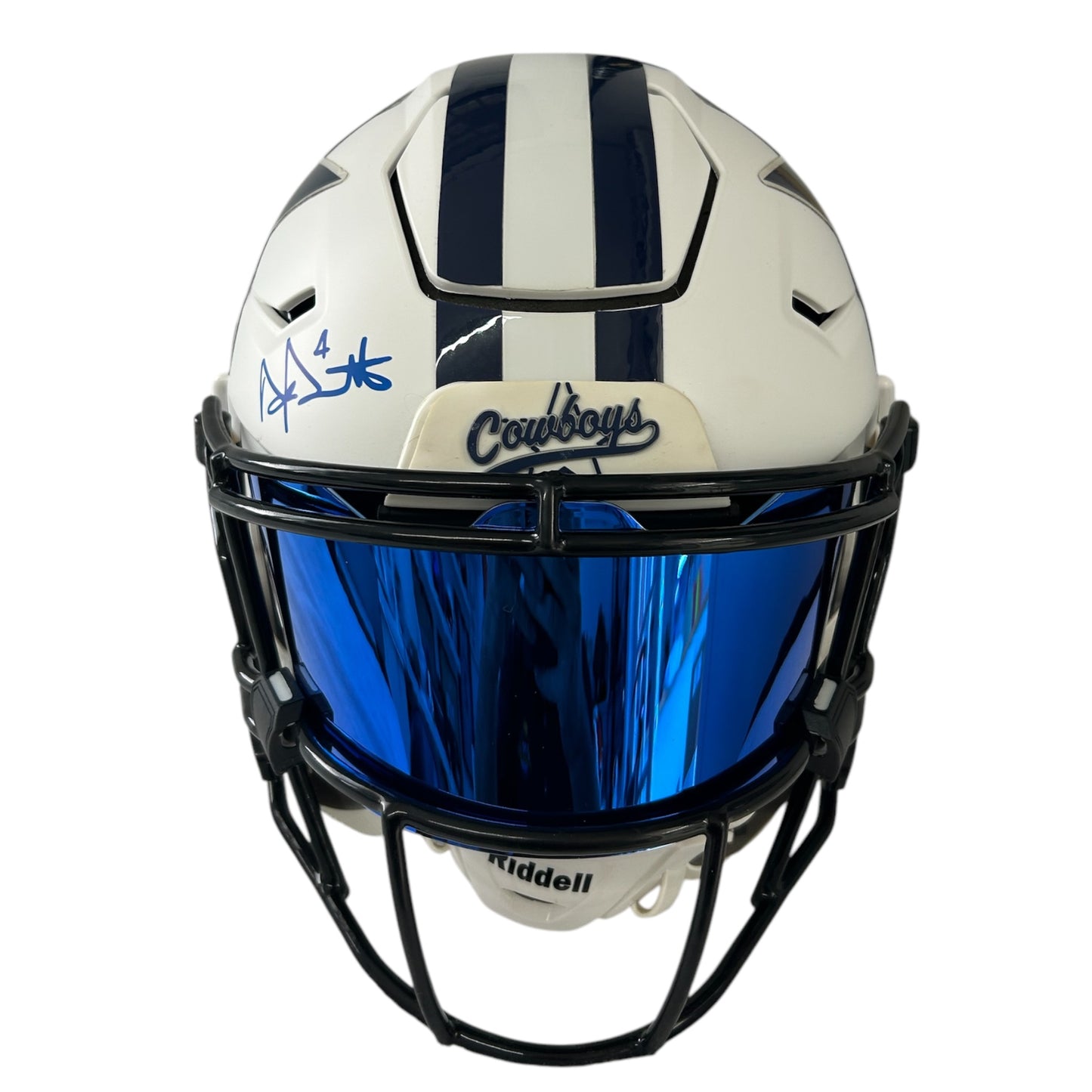 DAK PRESCOTT DALLAS COWBOYS SIGNED SPEEDFLEX THROWBACK LOGO HELMET
