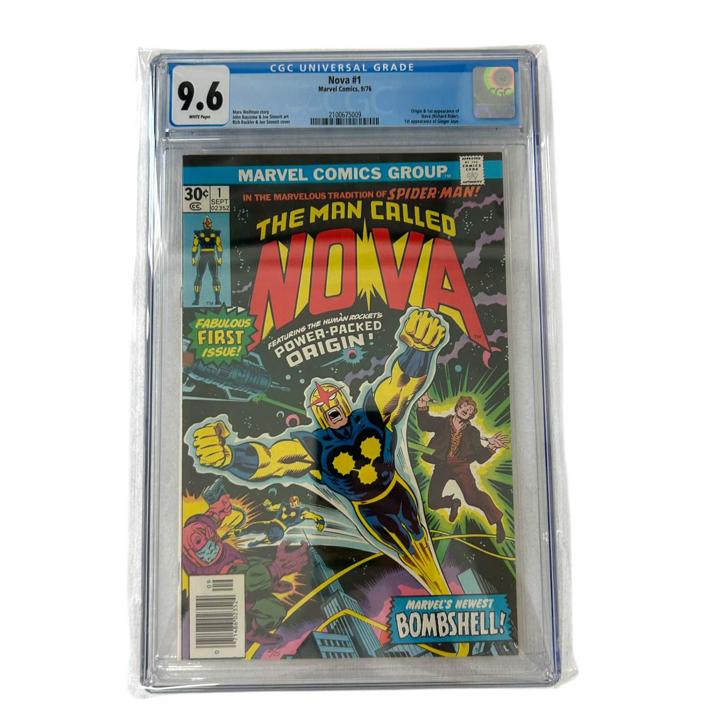 NOVA #1 CGC 9.6 Newsstand Variant