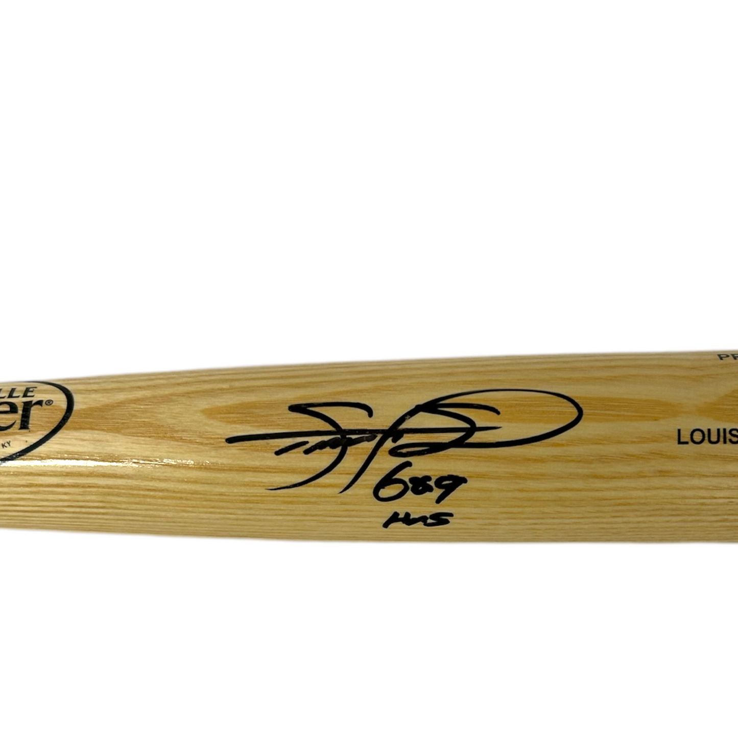 SAMMY SOSA SIGNED LOUISVILLE SLUGGER BASEBALL BAT INSCRIBED "609 HRs"