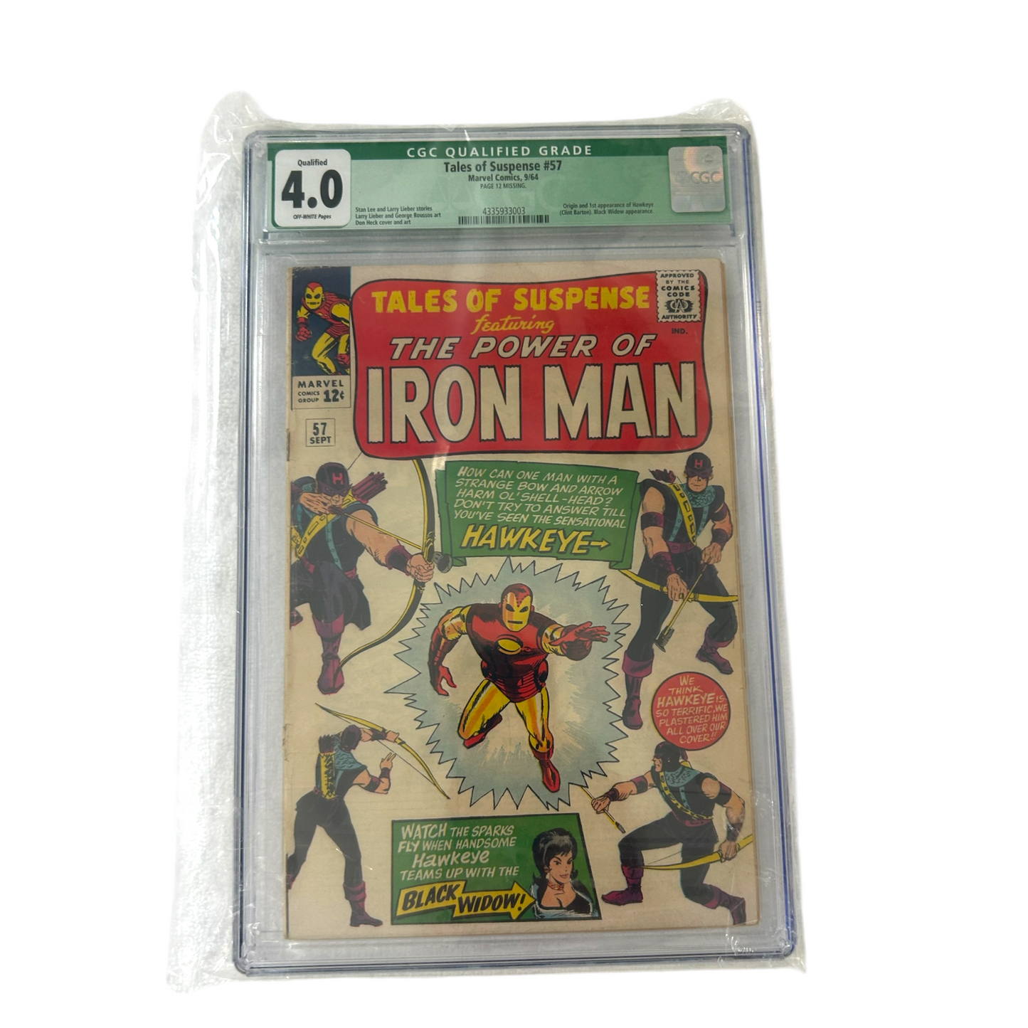 TALES OF SUSPENSE #57 CGC 4.0
