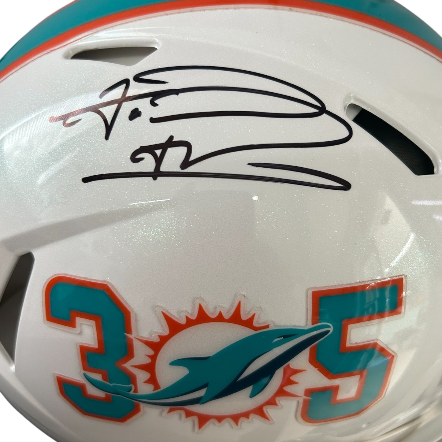 TUA TAGOVAILOA SIGNED MIAMI DOLPHINS "305"LOGO AUTHENTIC SPEED HELMET