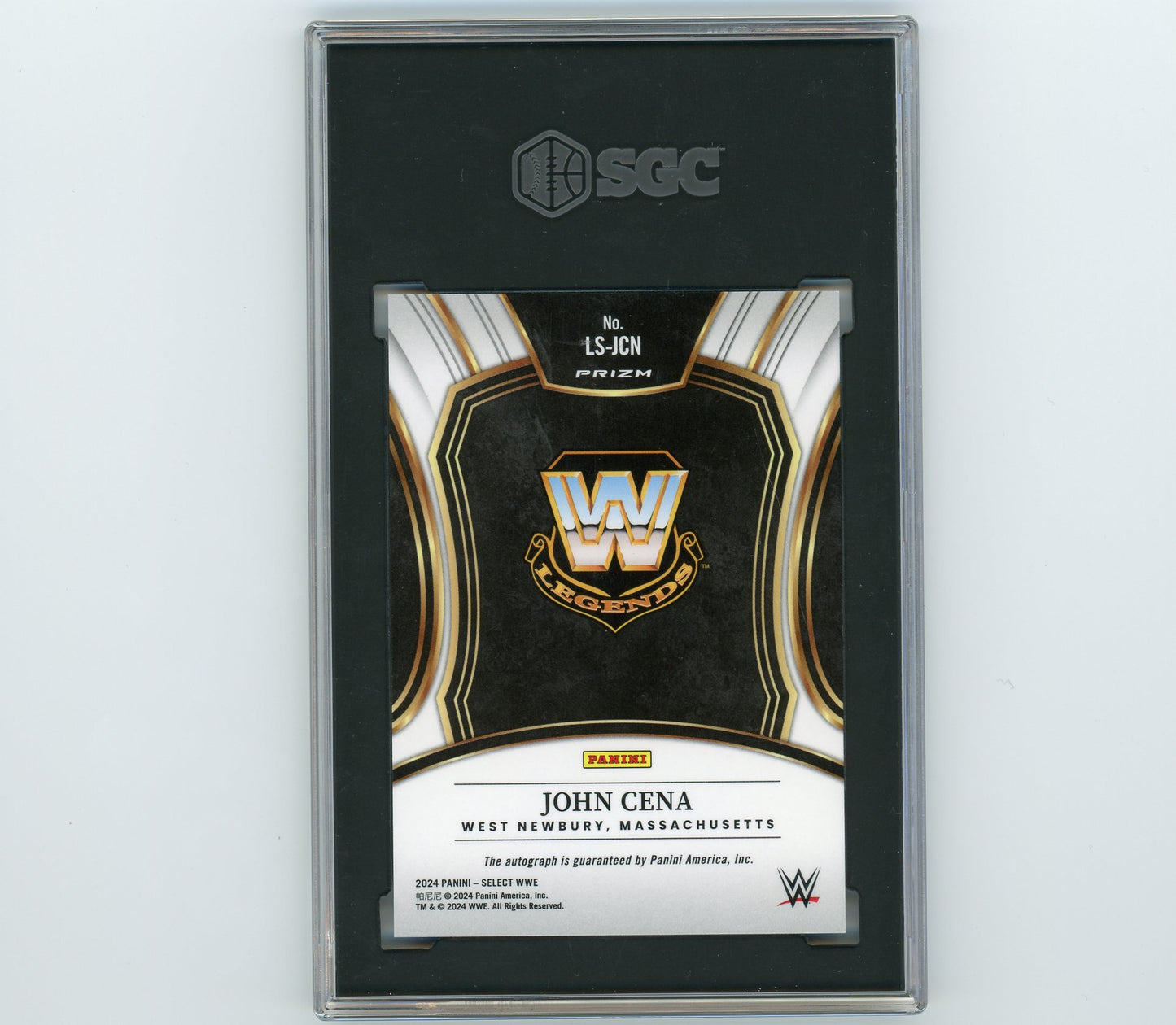 2024 PANINI SELECT WWE JOHN CENA LEGANDARY SIGNATURES SGC(10)