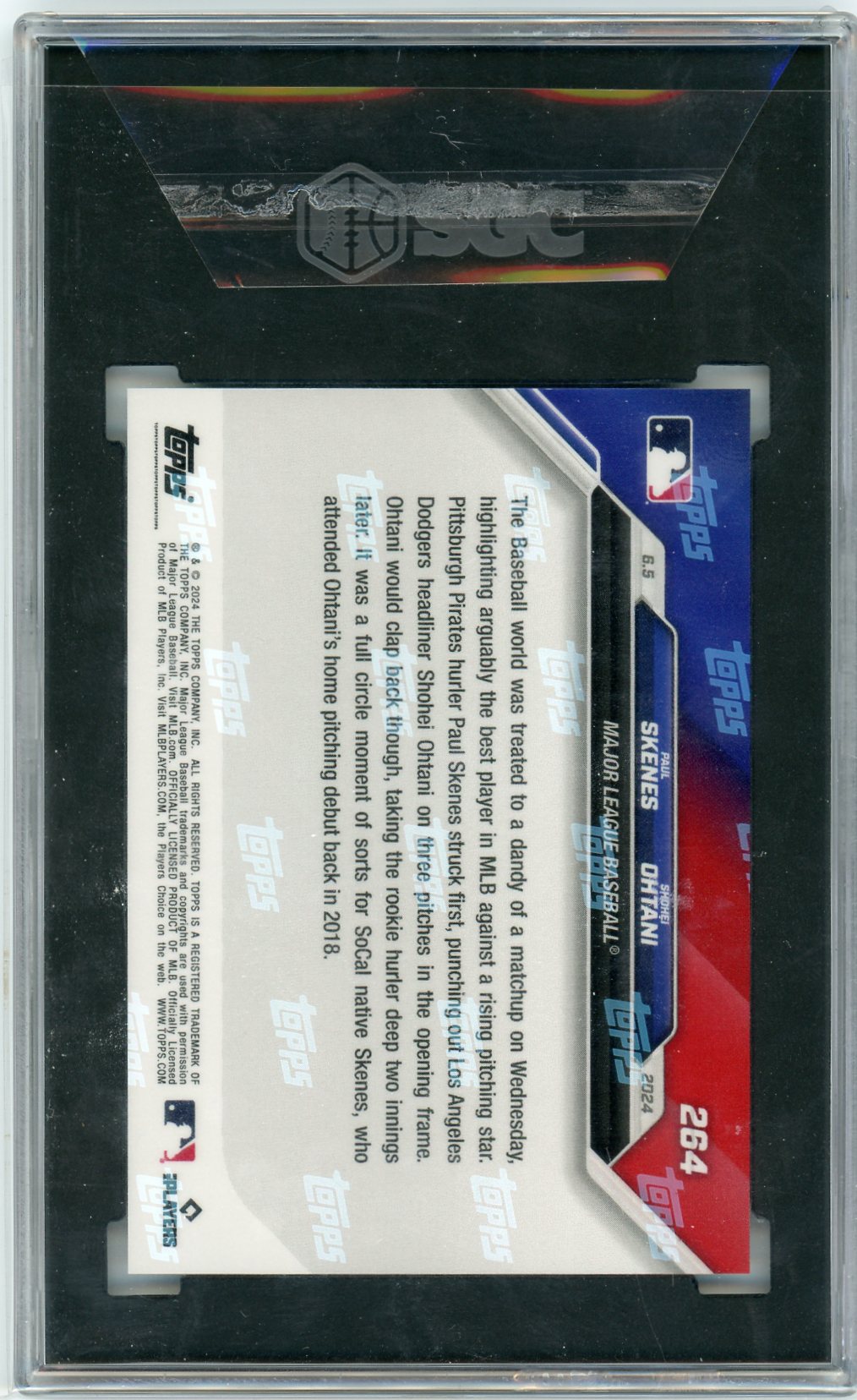 2024 Topps Now - #264 Shohei Ohtani, Paul Skenes SGC Gem 10