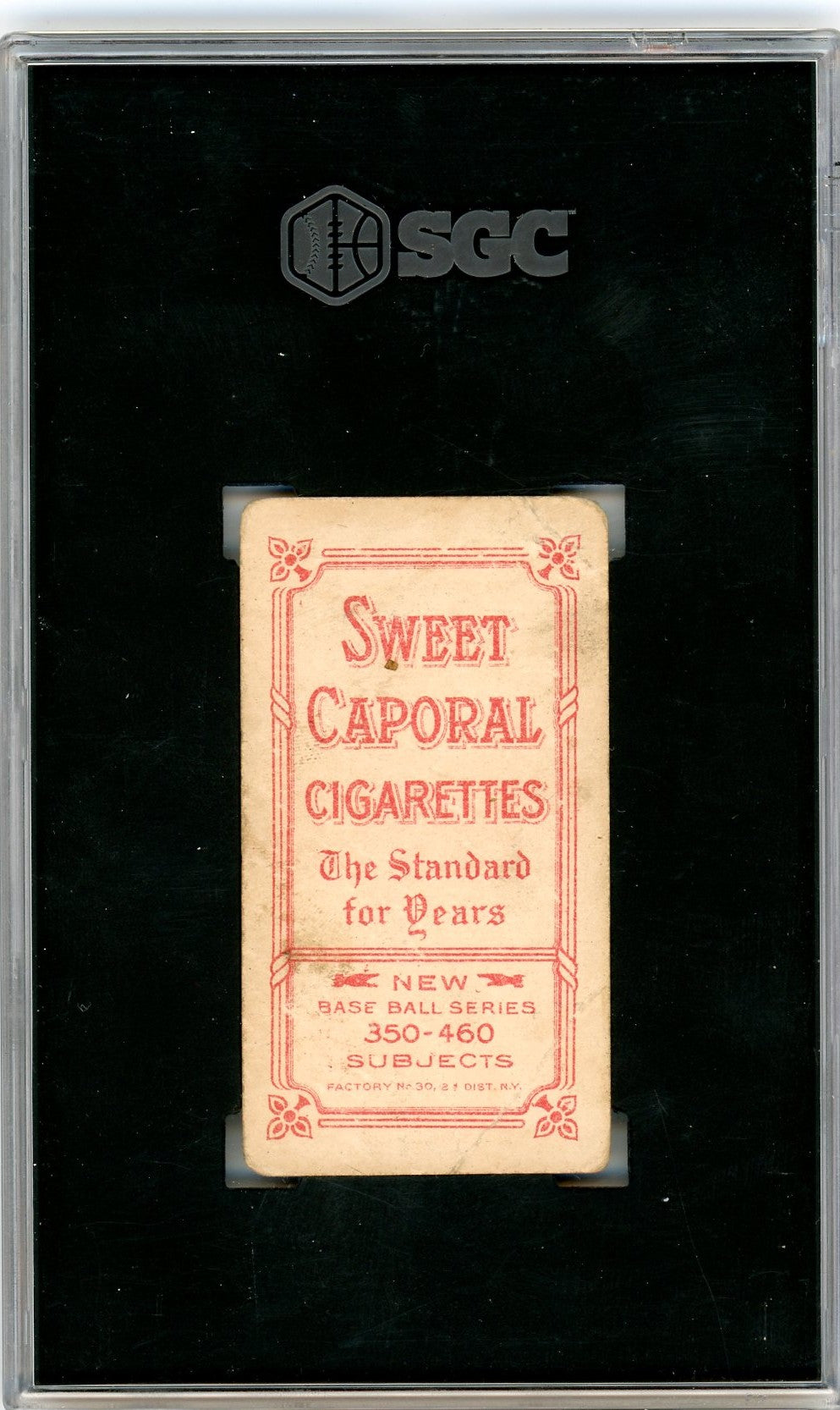 1909-1911 T206 Hal Chase Throwing Dark Cap Sweet Caporal 150/30 SGC 1