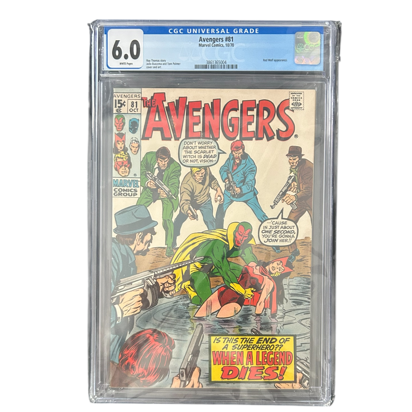 AVENGERS #81 CGC 6.0