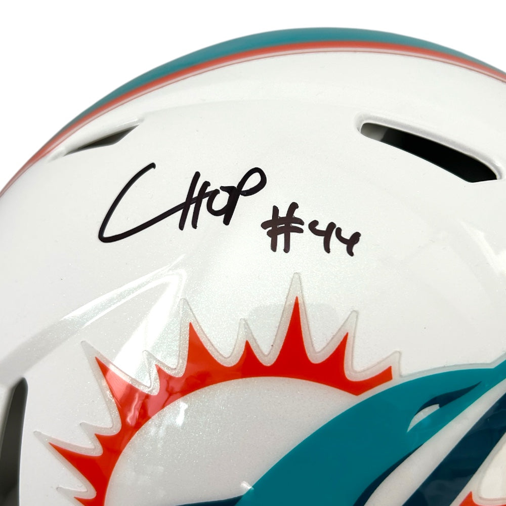 CHOP ROBINSON SIGNED DOLPHINS FS SPEED AUTHENTIC HELMET