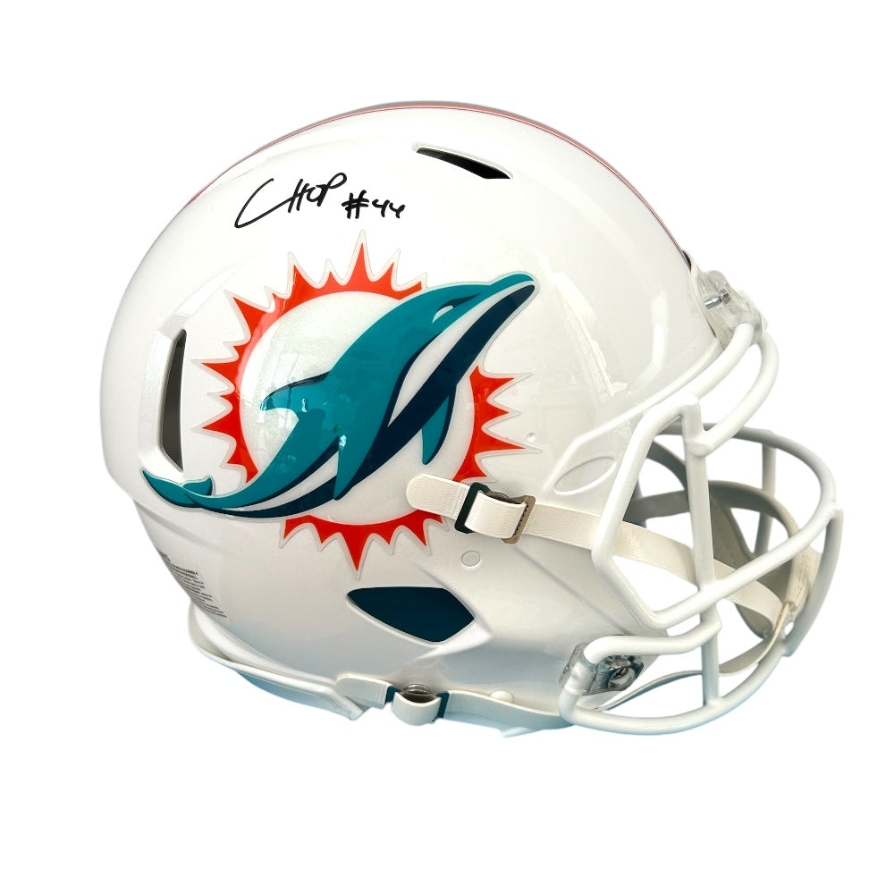 CHOP ROBINSON SIGNED DOLPHINS FS SPEED AUTHENTIC HELMET