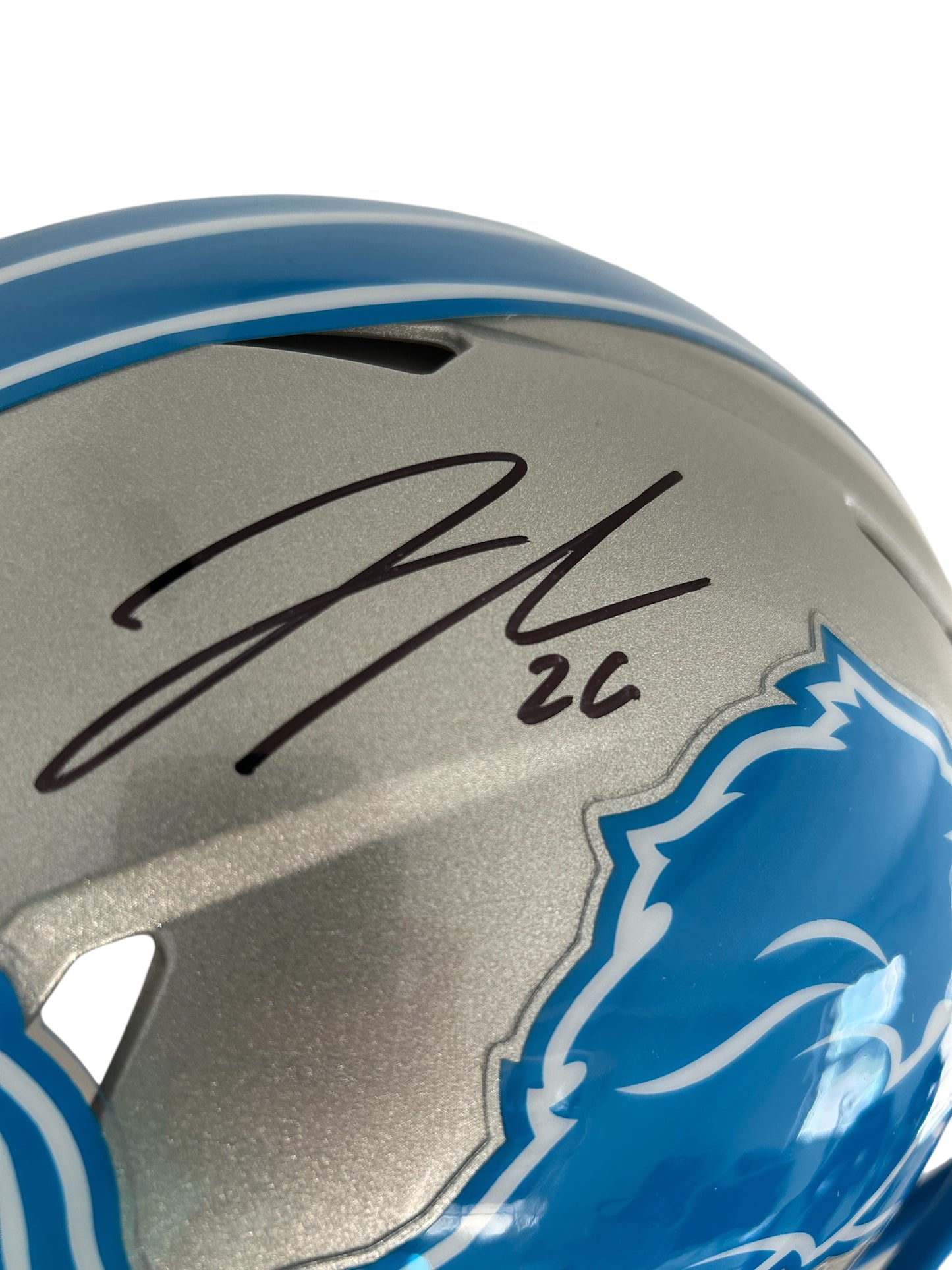 JAHMYR GIBBS SIGNED LIONS FS SPEED AUTHENTIC HELMET