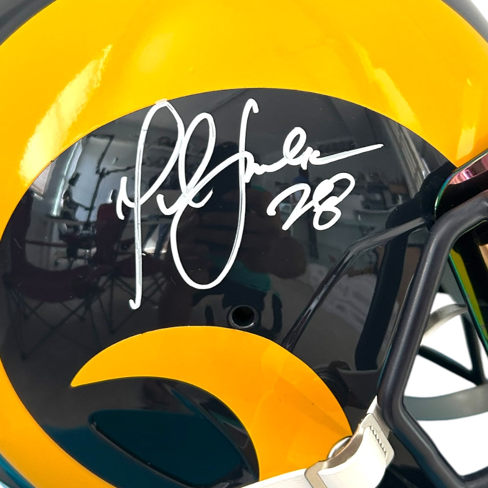 MASHALL FAULK SIGNED RAMS THROWBACK SPEED FS REP HELMET