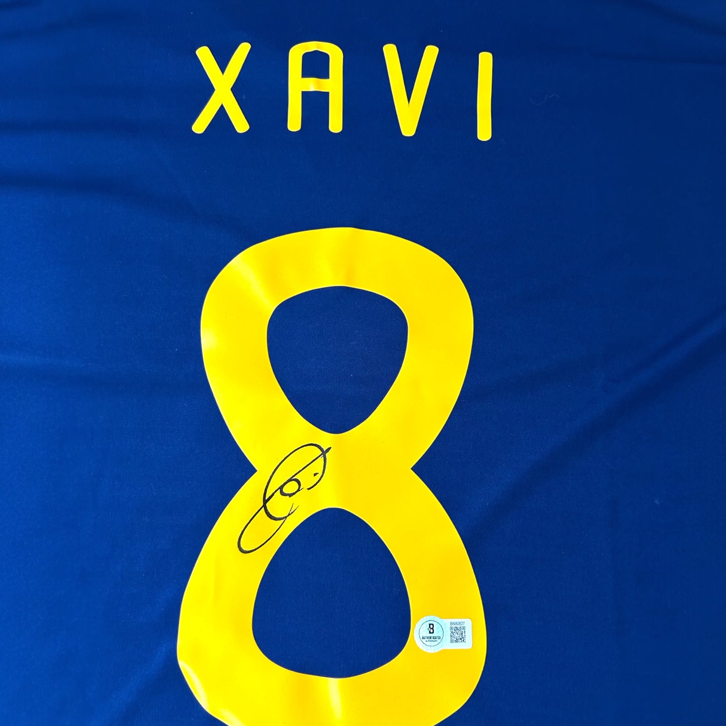 XAVI HERNANDEZ SIGNED 2010 WORLD CUP FINAL SPAIN SOCCER JERSEY